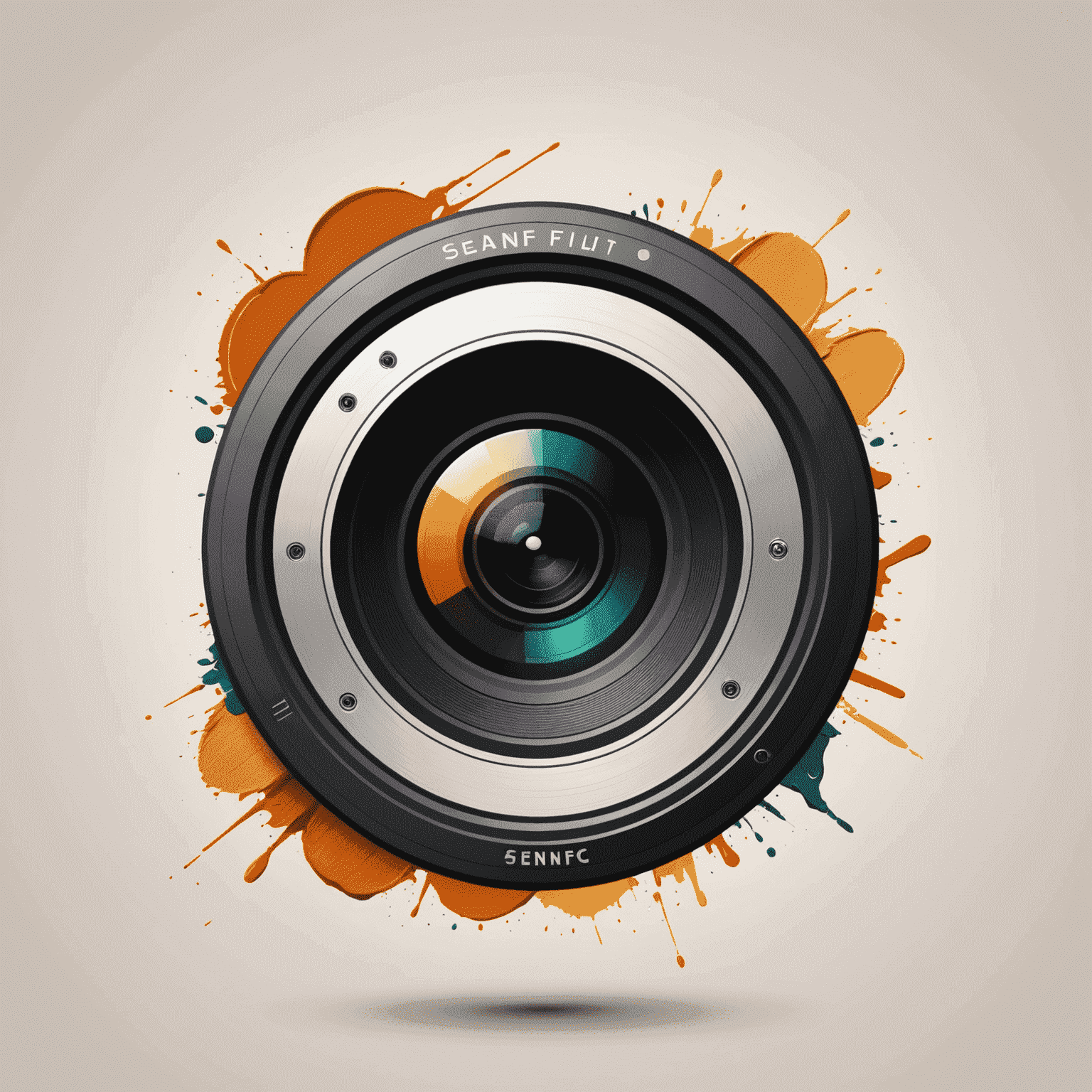 Affinltyportal logo - A stylized camera lens with paintbrush strokes, symbolizing photo editing and graphic design